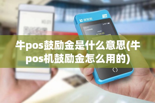牛pos鼓励金是什么意思(牛pos机鼓励金怎么用的) 牛pos鼓励金是什么意思(牛pos机鼓励金怎么用的)