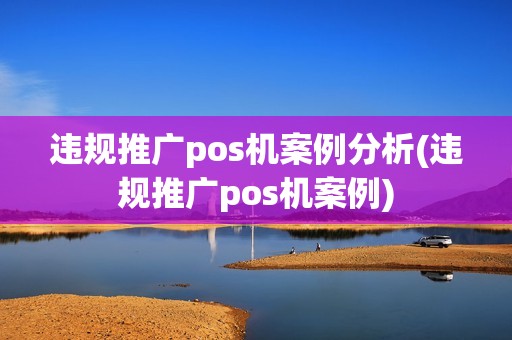 违规推广pos机案例分析(违规推广pos机案例)