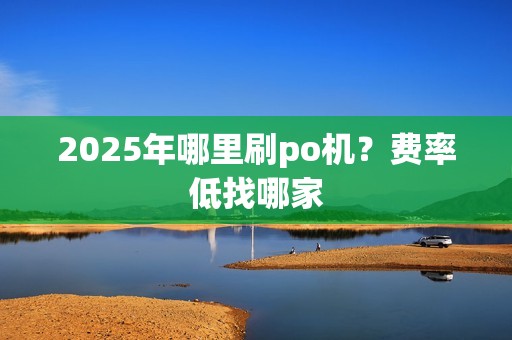 2025年哪里刷po机？费率低找哪家