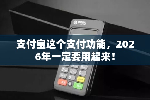 支付宝这个支付功能，2026年一定要用起来！