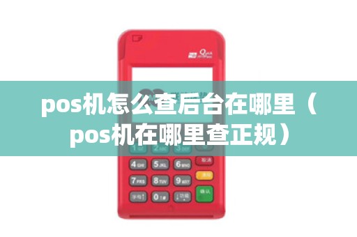 pos机怎么查后台在哪里（pos机在哪里查正规）