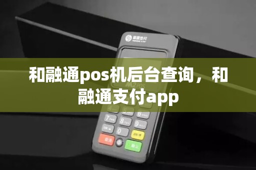 和融通pos机后台查询，和融通支付app