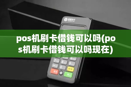 pos机刷卡借钱可以吗(pos机刷卡借钱可以吗现在)