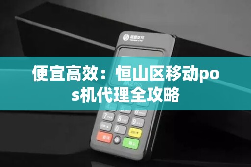 便宜高效：恒山区移动pos机代理全攻略