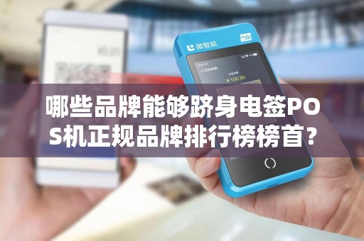哪些品牌能够跻身电签POS机正规品牌排行榜榜首？