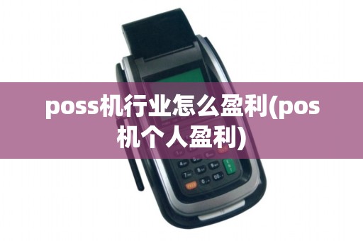 poss机行业怎么盈利(pos机个人盈利)