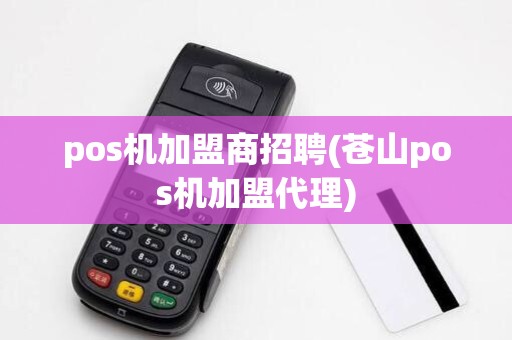 pos机加盟商招聘(苍山pos机加盟代理)